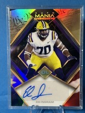 ED INGRAM 2022 Wild Card MANIA Independence Rainbow Board #12/15 RC AUTO VIKINGS