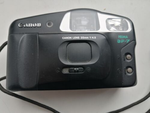 TESTED VTG Canon Prima Bf-7 Bf7 f4. 5 film camera 35mm point shoot Lomography - Picture 2 of 13