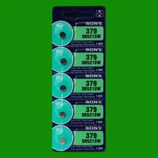 Sony 379 SR521SW   Watch Battery - 5Pc