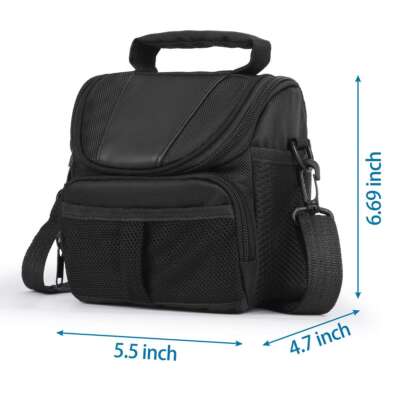 Camera Protective Bag Shoulder Pouch Zipper Case Black for Nikon Canon Sony DSLR