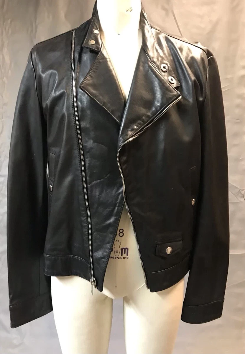 Marc Jacobs Black Leather Outer Shell Coats, Jackets & Vests for