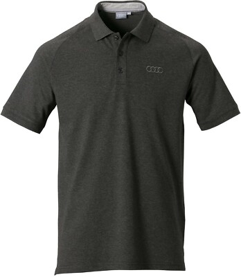 Authentic  Audi Polo shirt, Mens, Dark grey,  3131700914  DDP NO US CUSTOMS FEE