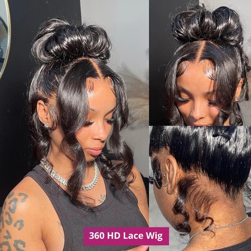 Body Wave 13x4 13x6 HD Lace Front Wig Brazilian Water Wave Human Hair Wig - Picture 16 of 24