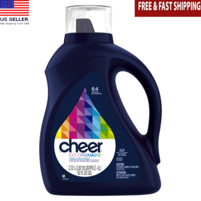 64 Loads Cheer Liquid Laundry Detergent 92 fl oz Fights Fading & Pilling