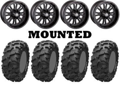 Kit 4 ITP Blackwater Evolution 27x9-12/27x11-12 on Moose 399X Matte Black TER