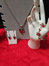 Owl Pendant Necklace With Earring And Bracelet Set