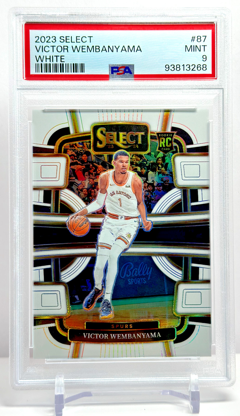 2023 Panini Select Rookie White Concourse #'d /149 Victor Wembanyama PSA 9