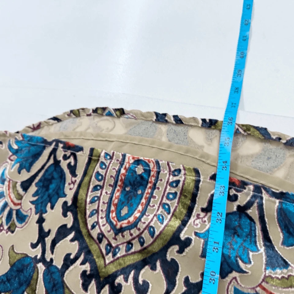 Feathers by Tolani Dress Womens Medium Velvet Burnout Tunc Anthro Boho Floral - Image 2 of 4