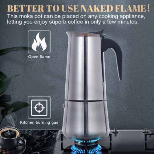 Portable Pot Stainless Steel Coffee Maker Safe For Home FER - Picture 6 of 24
