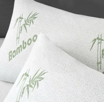 Shredded Memory foam bamboo pillow orthopaedic head neck back support new