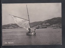 Cartolina Elba Pittoresca ANIMATA BARCA A VELA ID731