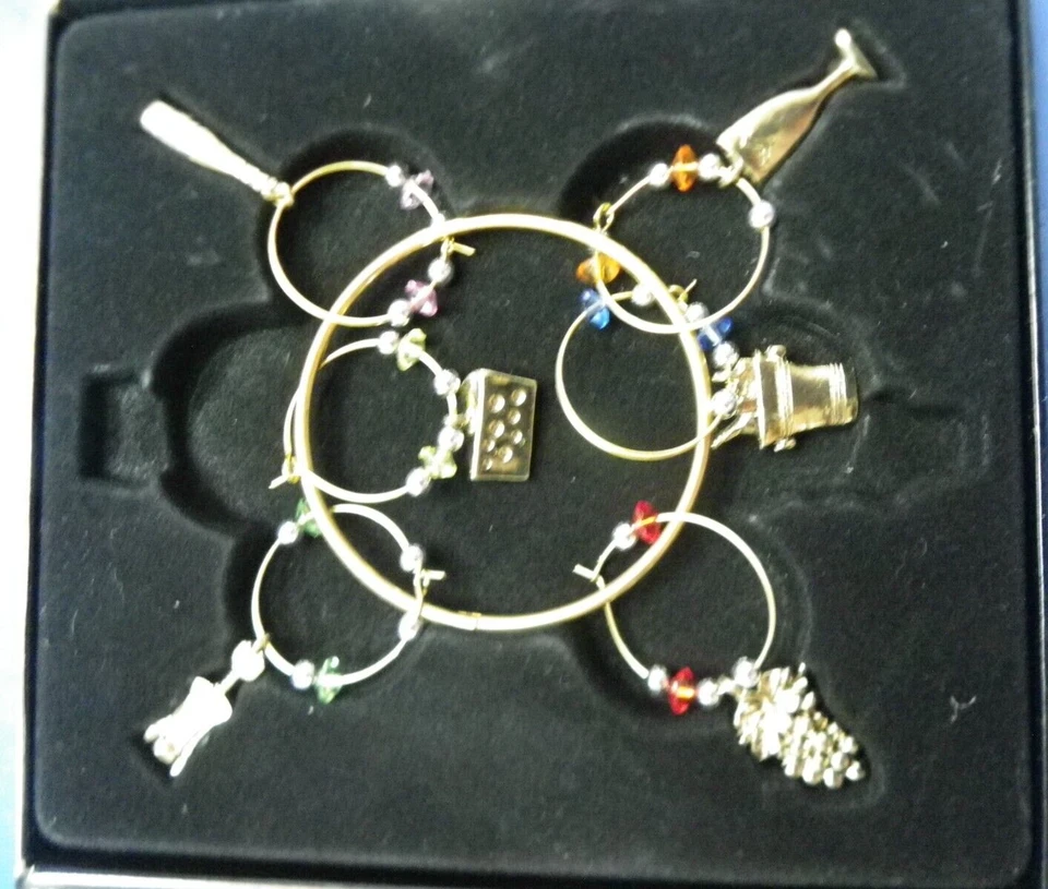 Metalla 实心锡制 6 件套葡萄酒玻璃饰品奶酪葡萄葡萄酒及更多 — 第 2/4 张图片