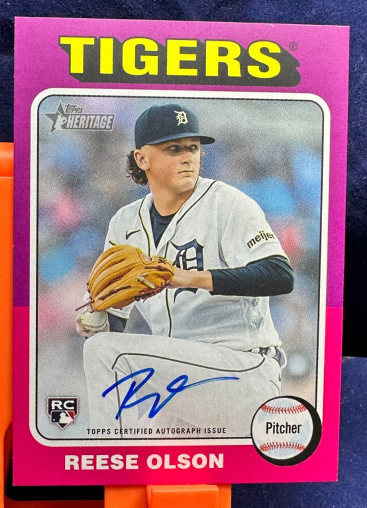 2024 Topps Heritage Real One Auto Reese Olson #ROA-RO Rookie Auto RC TIGERS