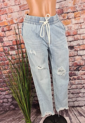 Damen JEANS HOSE Jogging Baggy light 