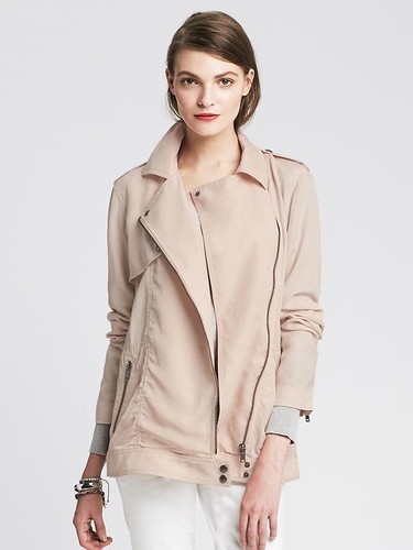 NWT BANANA REPUBLIC Drapey Moto Jacket 