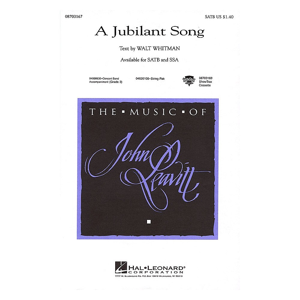Hal Leonard A Jubilant Song SATB composed by John Leavitt eBay