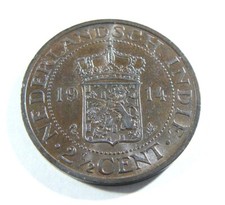 Netherlands East Indies 1914 2 1/2 Cents UNC