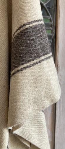 Vintage Wool Alpaca Poncho Wrap Peru Cape W/ Attached Scarf Peruvian EUC - Picture 10 of 10