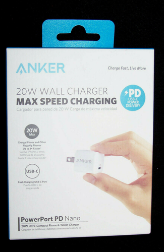 Cargador de Pared Anker Power Adopter Nano 20W USB-C para iPhone y Otros Blanco - Imagen 2 de 6