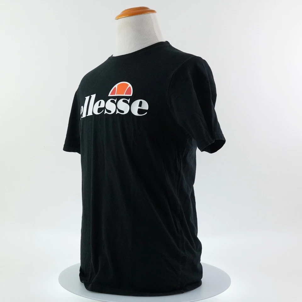 Camisa Ellesse Manga Corta Logo Negra Hombre Talla L 100% Algodón Tenis Foto 4 de 4