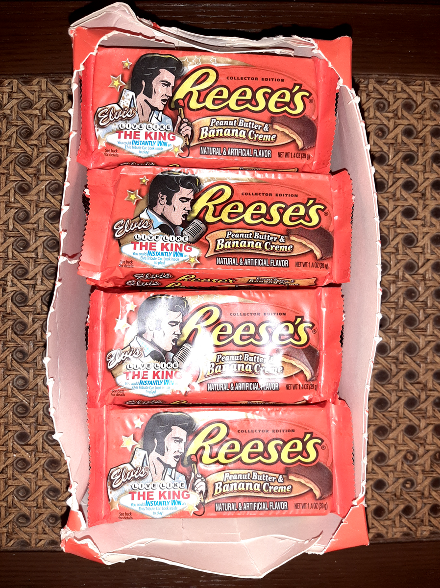 Rare Elvis Reese's Banana creme 24 unopen cups with open box Live like the  King | eBay
