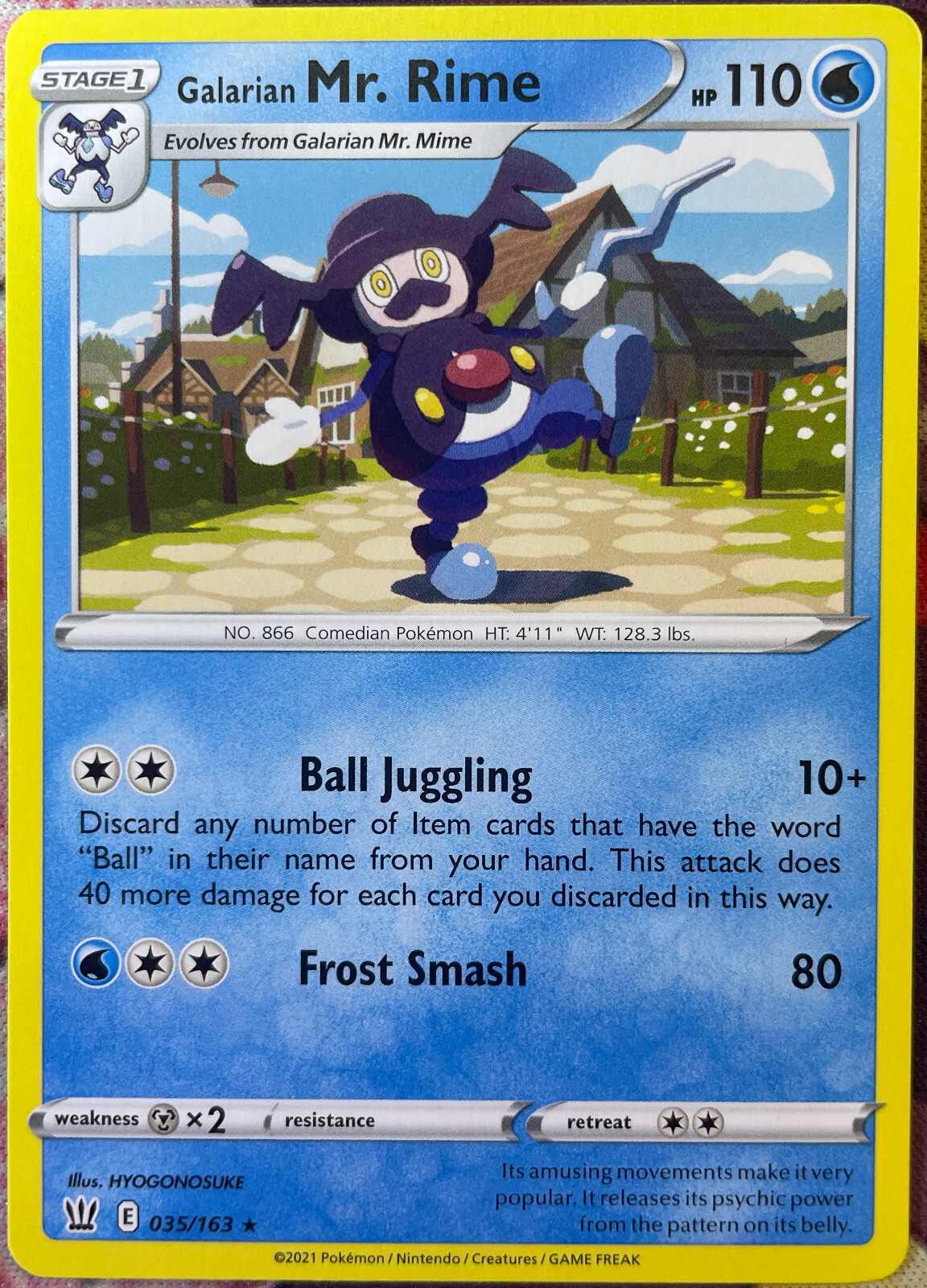 Galarian Mr. Rime Rare - 035/163 - Battle Styles Pokemon 2021