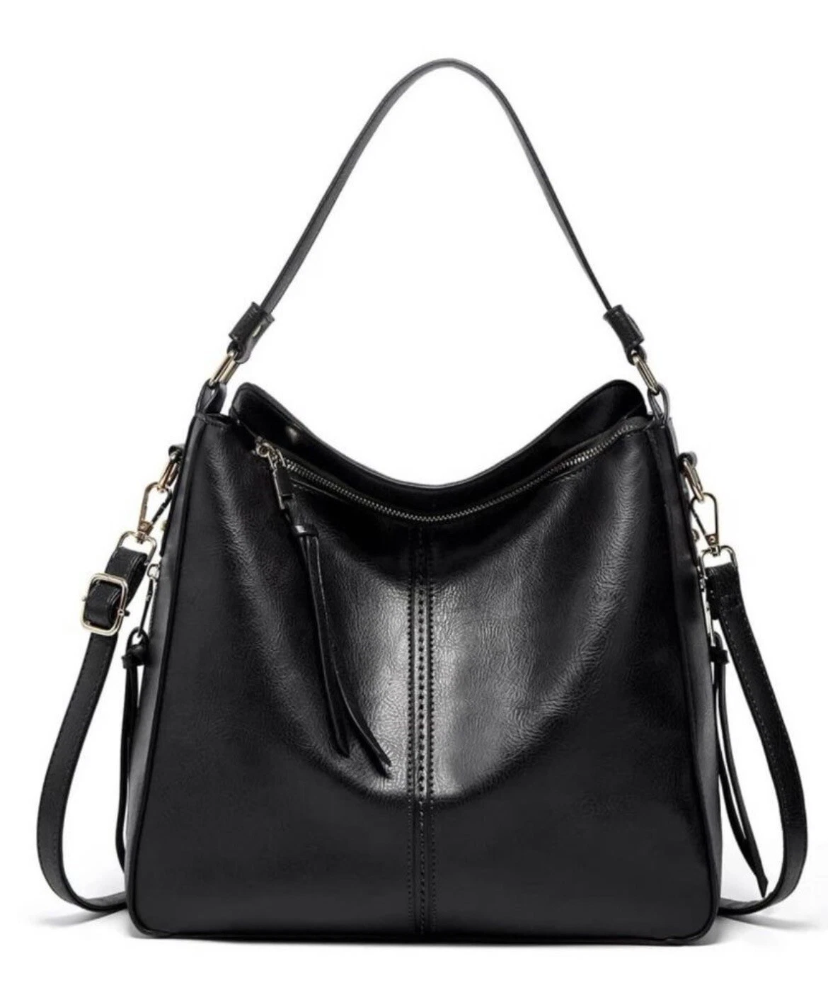 Sac à main femme en cuir PU noir de qualité suprême ?