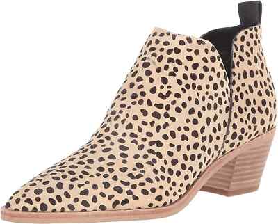 Dolce Vita Z1212* Womens Leopard Cow Hair Sonni Pull-On Booties
