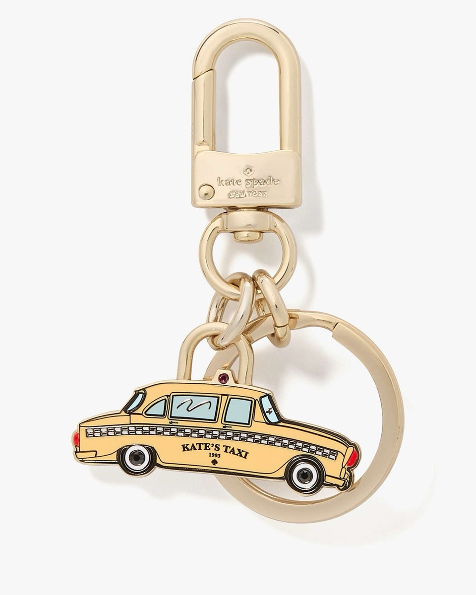 Kate Spade NYC Big Apple Key Fob Keychain Bag Charm Yellow