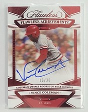 2023 Panini Flawless Flawless Achievements Ruby 15/20 Vince Coleman #FA-VC