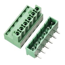 5 Set 6-Pin 5.08mm Pitch Right Angle PCB Screw Terminal Block Connector