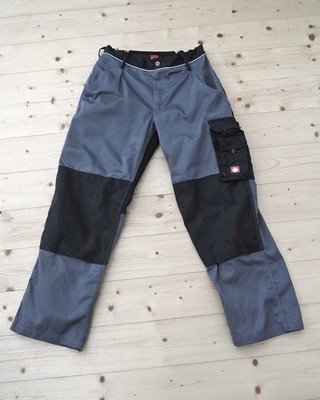 Engelbert Strauss Herren Arbeitshose Gr. 52 Grau Schwarz Robust Mehrfachtaschen