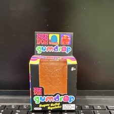 Nee Doh Gumdrop Super Solid Squish Squeeze Toy, Orange, Ages 3 4-7