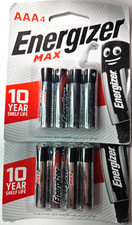 8 Pack Energizer Max AAA 2x 4Pk Batteries EXP 3/35 FREE SHIPPING AND TRACK