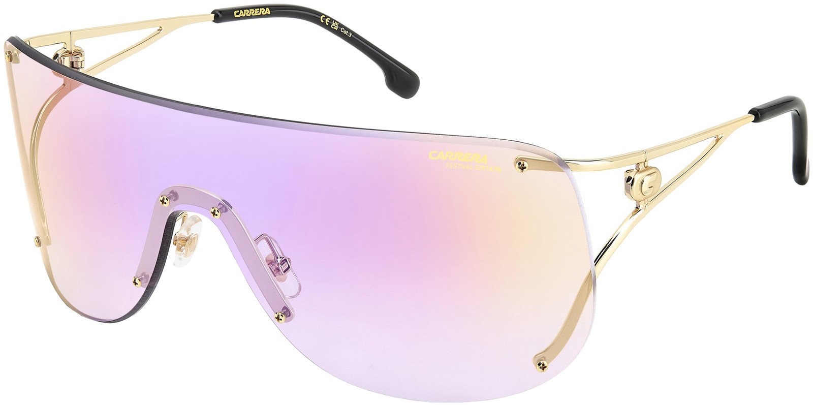 Carrera Womens Festival Edition Rimless Shield Sunglasses - CA3006S 0RHL TE 11690₽