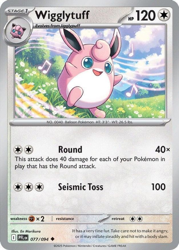 Pokemon Wigglytuff (77/155) Phantasmal Flames LP REVERSE HOLO