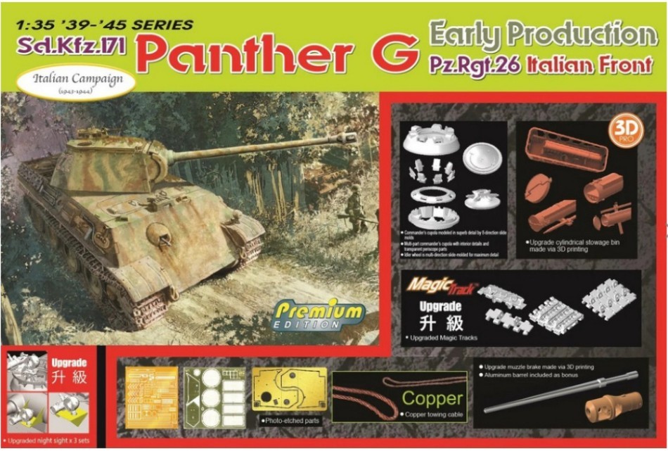 DRAGON 1/35 MILITARY MODEL KIT TANK SD.KFZ.171 PANTHER 1:35 SCALE thumbnail 2