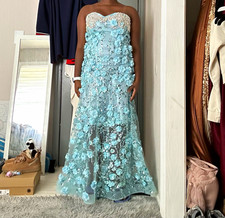 CUSTOM HANDMADE prom dress. Work once. Blue S...
