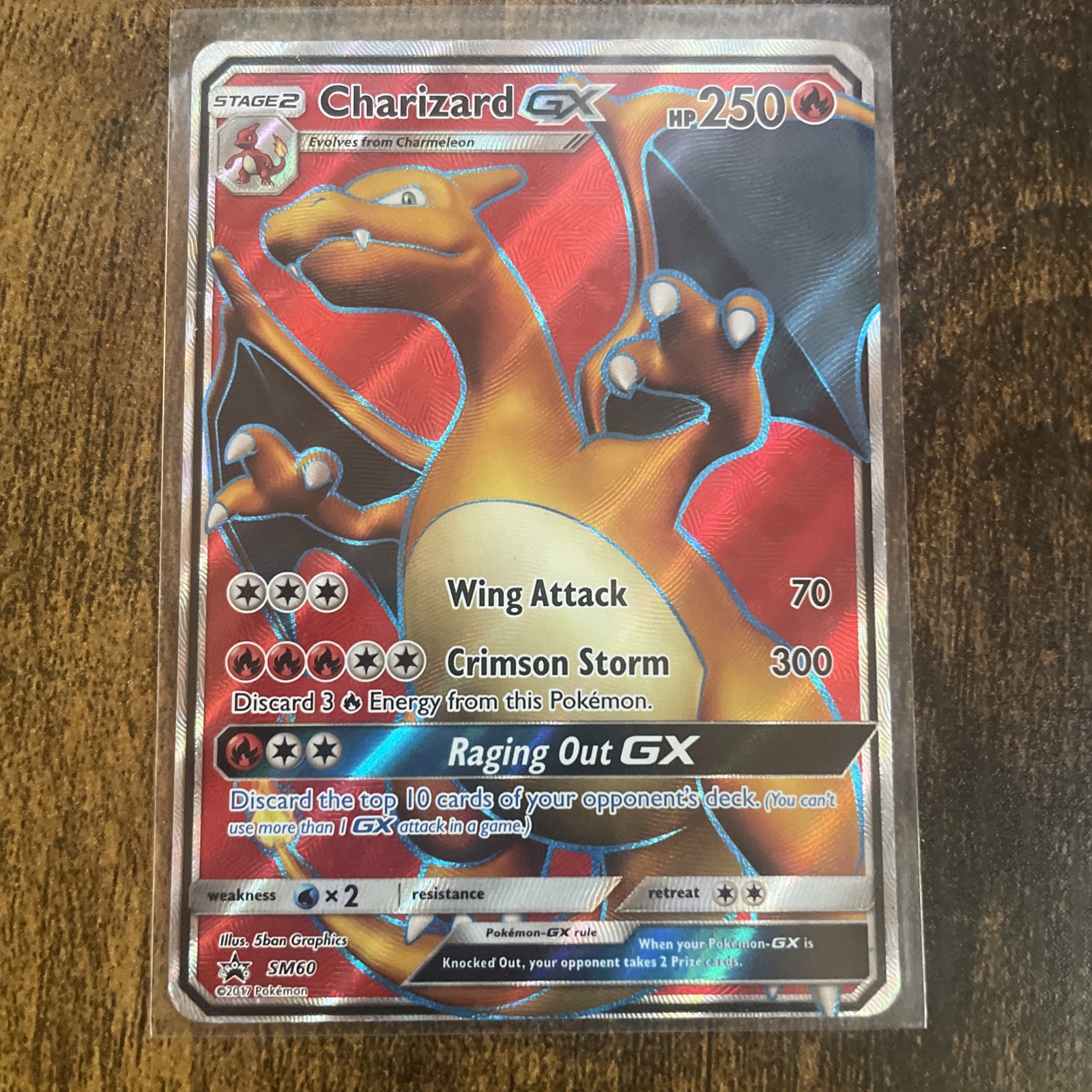 Pokemon Charizard GX SM60 Full Art Ultra Rare Holo Promo Card