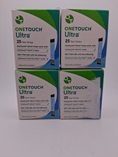 One Touch Ultra Test Strips 100ct 4x25 Count EXPIRES 9/30/2026 Sealed Boxes