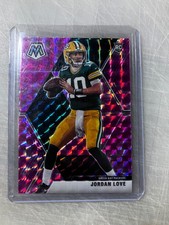 2020 Panini Mosaic Jordan Love Rookie Card RC Pink Camo #211 Green Bay Packers. rookie card picture