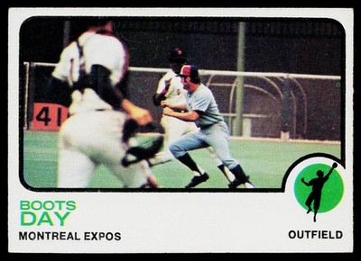 1973 Topps SET-BREAK #307 Boots Day EX or Better, (HUCK'S)