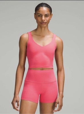 Lululemon Women s Align Tank Size 4 Glaze Pink Light Support Shelf Bra Workout