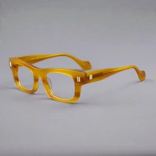 Retro Square Thick Acetate Eyeglasses Frames Fashion Trend Full Rim Men Women