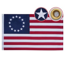 Embroidered Betsy Ross Flag 4x6 Feet Outdoor Heavy Duty 13 Stars Colonial Fla...