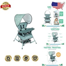 Go with Me Portable Chair Toddler Garden Green Sun Canopy Included