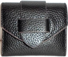 AIMEE KESTENBERG Black Leather Trifold Mini Wallet NWT