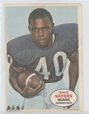 1968 Topps Poster Inserts Gale Sayers #8 HOF 3ud