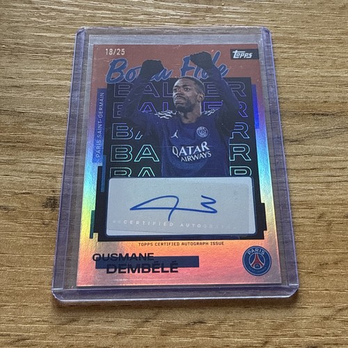 Topps PSG Paris Saint-Germain Team Set 25/26 Ousmane Dembele Bona Fide Auto /25!