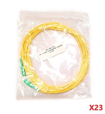 Lot of 23 NEW SC APC Singlemode Simplex Fiber Optic Patch Cords 6M 820-885-020